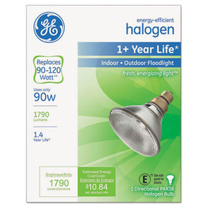 General Electric Company GEL62706 Energy-Efficient Halogen Bulb, 90 Watts, Crisp White by GENERAL ELECTRIC CO.