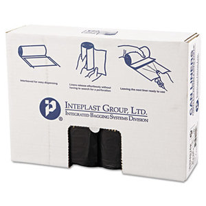 INTEGRATED BAGGING SYSTEMS IBS S334016K High-Density Can Liner, 33 x 40, 33gal, 16mic, Black, 25/Roll, 10 Rolls/Carton by INTEGRATED BAGGING SYSTEMS