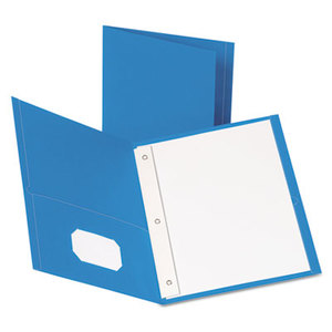 ESSELTE CORPORATION 57701 Twin-Pocket Folders with 3 Fasteners, Letter, 1/2" Capacity, Light Blue, 25/Box by ESSELTE PENDAFLEX CORP.