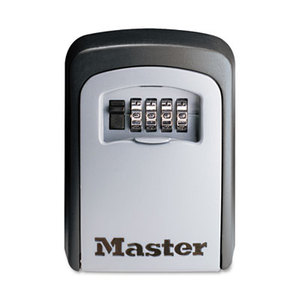 Master Lock, LLC 5401D Locking Combination 5 Key Steel Box, 3 7/8w x 1 1/2d x 4 5/8h, Black/Silver by MASTER LOCK COMPANY