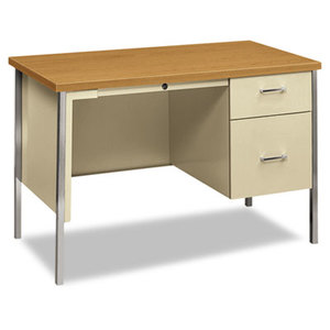 HON COMPANY 34002RCL 34000 Series Right Pedestal Desk, 45 1/4w x 24d x 29 1/2h, Harvest/Putty by HON COMPANY