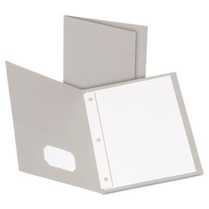 ESSELTE CORPORATION 57705 Twin-Pocket Folders with 3 Fasteners, Letter, 1/2" Capacity, Gray, 25/Box by ESSELTE PENDAFLEX CORP.