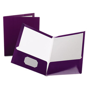 ESSELTE CORPORATION 51726 High Gloss Laminated Paperboard Folder, 100-Sheet Capacity, Purple, 25/Box by ESSELTE PENDAFLEX CORP.