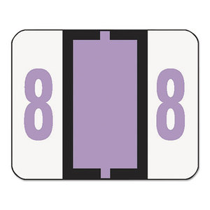 SMEAD MANUFACTURING COMPANY 67378 Single Digit End Tab Labels, Number 8, Lavender, 500/Roll by SMEAD MANUFACTURING CO.