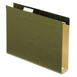 Cardinal Brands, Inc 4152X2 Reinforced 2" Extra Capacity Hanging Folders, 1/5 Tab, Letter, Green, 25/Box by ESSELTE PENDAFLEX CORP.