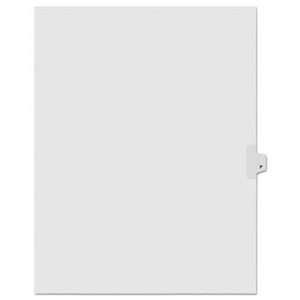 Kleer-Fax, Inc 91816 90000 Series Alpha Side Tab Legal Index Divider, Preprinted "P", 25/Pack by KLEER-FAX