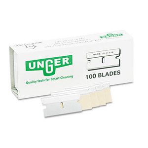 Safety Scraper Replacement Blades, #9, Stainless Steel, 100/Box by UNGER