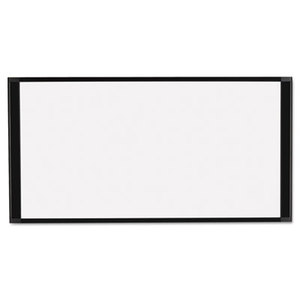 Cubicle Workstation Dry Erase Board, 36 x18, Black Aluminum Frame by BI-SILQUE VISUAL COMMUNICATION PRODUCTS INC