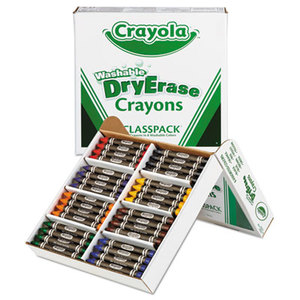 BINNEY & SMITH / CRAYOLA 98-5208 Washable Dry Erase Crayons, Classpack, Assorted Colors, 96/Set by BINNEY & SMITH / CRAYOLA