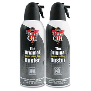Disposable Compressed Gas Duster, 10 oz Cans, 2/Pack by FALCON SAFETY