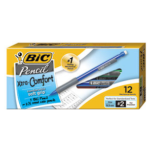 BIC MPFG11 BLK Mechanical Pencil Xtra Comfort, 0.5mm, Assorted, Dozen by BIC CORP.