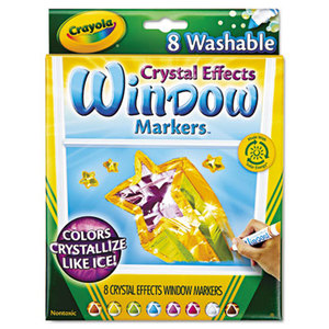 BINNEY & SMITH / CRAYOLA 588174 Washable Window FX Markers, Conical, Astd Crystalized Colors, 8/Set by BINNEY & SMITH / CRAYOLA