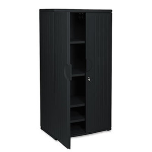 ICEBERG ENTERPRISES, LLC 92571 OfficeWorks Resin Storage Cabinet, 36w x 22d x 72h, Black by ICEBERG ENTERPRISES
