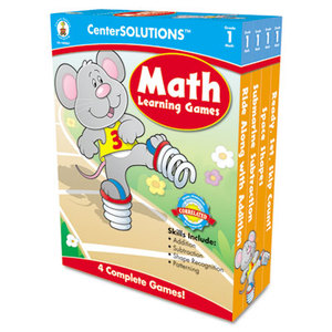 Math Learning Games, Four Game Boards, 2-4 Players, Grade 1 by CARSON-DELLOSA PUBLISHING