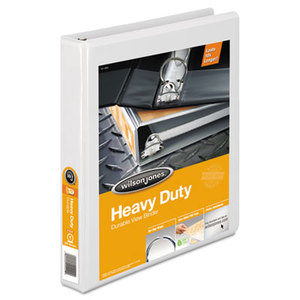 ACCO Brands Corporation W363-14WPP Heavy-Duty Round Ring View Binder w/Extra-Durable Hinge, 1" Cap, White by WILSON JONES CO.