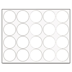 Bi-silque S.A FM1618 Interchangeable Magnetic Characters, Circles, White, 3/4" Dia., 20/Pack by BI-SILQUE VISUAL COMMUNICATION PRODUCTS INC