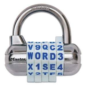 Master Lock, LLC 1534D Password Plus Combination Lock, Hardened Steel Shackle, 2 1/2" Wide, Silver by MASTER LOCK COMPANY