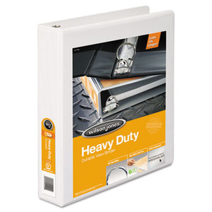 ACCO Brands Corporation W363-34WPP Heavy-Duty Round Ring View Binder w/Extra-Durable Hinge, 1 1/2" Cap, White by WILSON JONES CO.
