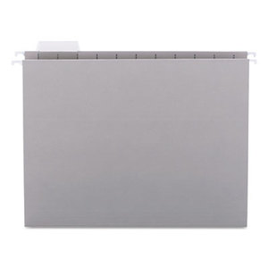 SMEAD MANUFACTURING COMPANY 64063 Hanging File Folders, 1/5 Tab, 11 Point Stock, Letter, Gray, 25/Box by SMEAD MANUFACTURING CO.
