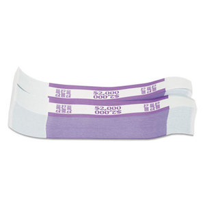 Currency Straps, Violet, $2,000 in $20 Bills, 1000 Bands/Pack by MMF INDUSTRIES