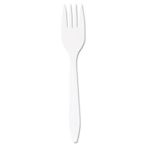 Style Setter Mediumweight Plastic Forks, White, 1000/Carton by DART