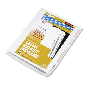 Kleer-Fax, Inc 80022 80000 Series Legal Index Dividers, Side Tab, Printed "V", White, 25/Pack by KLEER-FAX