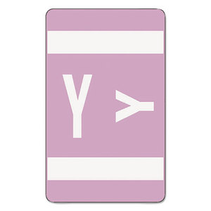 SMEAD MANUFACTURING COMPANY 67195 Alpha-Z Color-Coded Second Letter Labels, Letter Y, Lavender, 100/Pack by SMEAD MANUFACTURING CO.