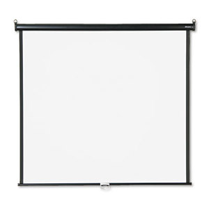 Wall or Ceiling Projection Screen, 60 x 60, White Matte, Black Matte Casing by QUARTET MFG.
