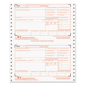 Tops Products 2204 W-2 Tax Form, 4-Part Carbonless, 24 Forms by TOPS BUSINESS FORMS