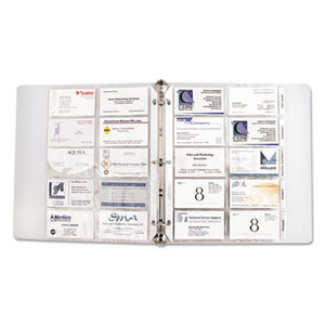C-Line Products, Inc 61217 Business Card Binder Pages, Holds 20 Cards, 8 1/8 x 11 1/4, Clear, 10/Pack by C-LINE PRODUCTS, INC