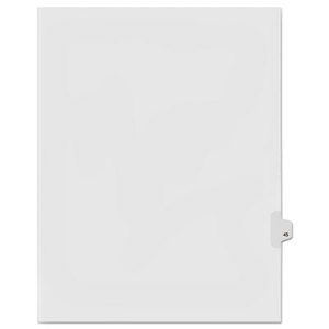 Kleer-Fax, Inc 91045 90000 Series Legal Exhibit Index Dividers, Side Tab, Printed "45", 25/Pack by KLEER-FAX