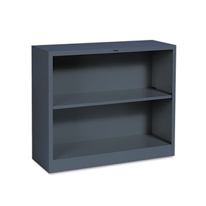 HON COMPANY S30ABCS Metal Bookcase, Two-Shelf, 34-1/2w x 12-5/8d x 29h, Charcoal by HON COMPANY