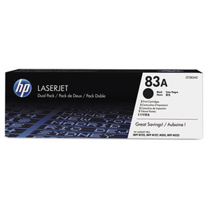 Hewlett-Packard CF283AD HP 83A (CF283A-D) Black Original LaserJet Toner Cartridge, 2/Pk by HEWLETT PACKARD COMPANY