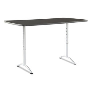 ICEBERG ENTERPRISES, LLC 69327 ARC Sit-to-Stand Tables, Rectangular Top, 36w x 72d x 42h, Graphite/Silver by ICEBERG ENTERPRISES