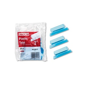 Hanging File Folder Tabs, 1/5 Tab, Two Inch, Blue Tab/White Insert, 25/Pack by ESSELTE PENDAFLEX CORP.