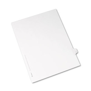 Allstate-Style Legal Side Tab Divider, Title: F, Letter, White, 25/Pack by AVERY-DENNISON