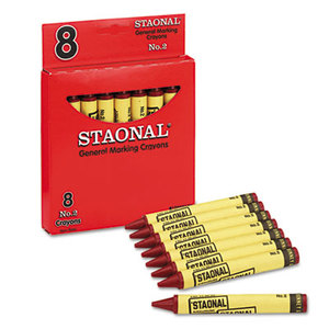 BINNEY & SMITH / CRAYOLA 5200023038 Staonal Marking Crayons, Red, 8/Box by BINNEY & SMITH / CRAYOLA