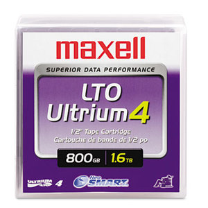 1/2" Ultrium LTO-4 Cartridge, 2600ft, 800GB Native/1.6TB Compressed Capacity by MAXELL CORP. OF AMERICA