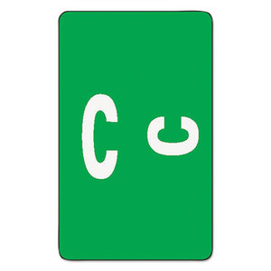 SMEAD MANUFACTURING COMPANY 67173 Alpha-Z Color-Coded Second Letter Labels, Letter C, Dark Green, 100/Pack by SMEAD MANUFACTURING CO.