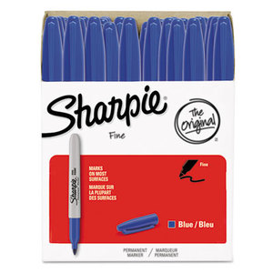 Fine Point Permanent Marker, Blue, 36/Pack by SANFORD