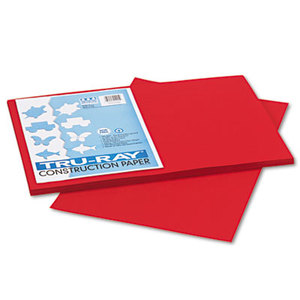 PACON CORPORATION 102994 Tru-Ray Construction Paper, 76 lbs., 12 x 18, Holiday Red, 50 Sheets/Pack by PACON CORPORATION