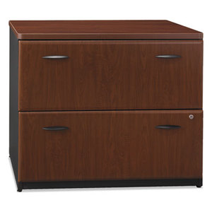 Bush Industries, Inc WC94454ASU Series A Collection 36W Two-Drawer Lateral File (Assembled), Hansen Cherry by BUSH INDUSTRIES