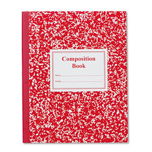 Grade School Ruled Composition Book, 9-3/4 x 7-3/4, Red Cover, 50 Pages by ROARING SPRING PAPER PRODUCTS