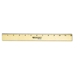 ACME UNITED CORPORATION 05011 Wood Ruler with Single Metal Edge, 12" by ACME UNITED CORPORATION