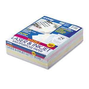 Array Colored Bond Paper, 24lb, 8-1/2 x 11, Assorted Marble Pastels, 500 Shts/Rm by PACON CORPORATION