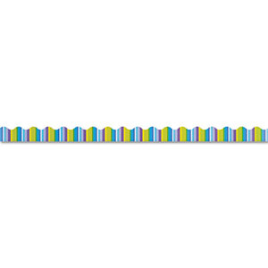Terrific Trimmers Bright Border, 2 1/4" x 39" Panels, Cool Stripes, 12/Set by TREND ENTERPRISES, INC.