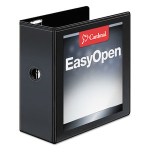 Cardinal Brands, Inc 10351 Easy-Open ClearVue Extra-Wide Locking Slant-D Binder, 5" Cap, 11 x 8 1/2, Black by CARDINAL BRANDS INC.