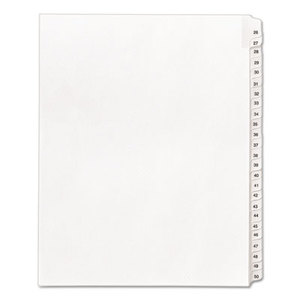 Allstate-Style Legal Side Tab Dividers, 25-Tab, 26-50, Letter, White, 25/Set by AVERY-DENNISON