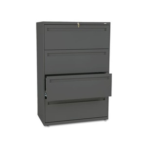 700 Series Four-Drawer Lateral File, 36w x 19-1/4d, Charcoal by HON COMPANY