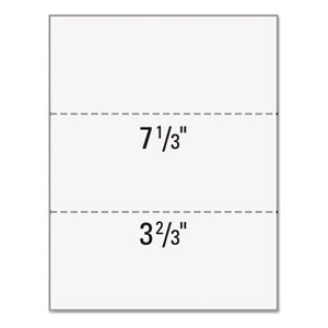 Paris Business Products 04120 Office Paper, Perforated 3 2/3" & 7 1/3" From Bottom, 8 1/2 x 11, 20-lb, 500/Rm by PARIS BUSINESS PRODUCTS